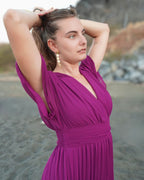 Aloé - Robe longue plissée
