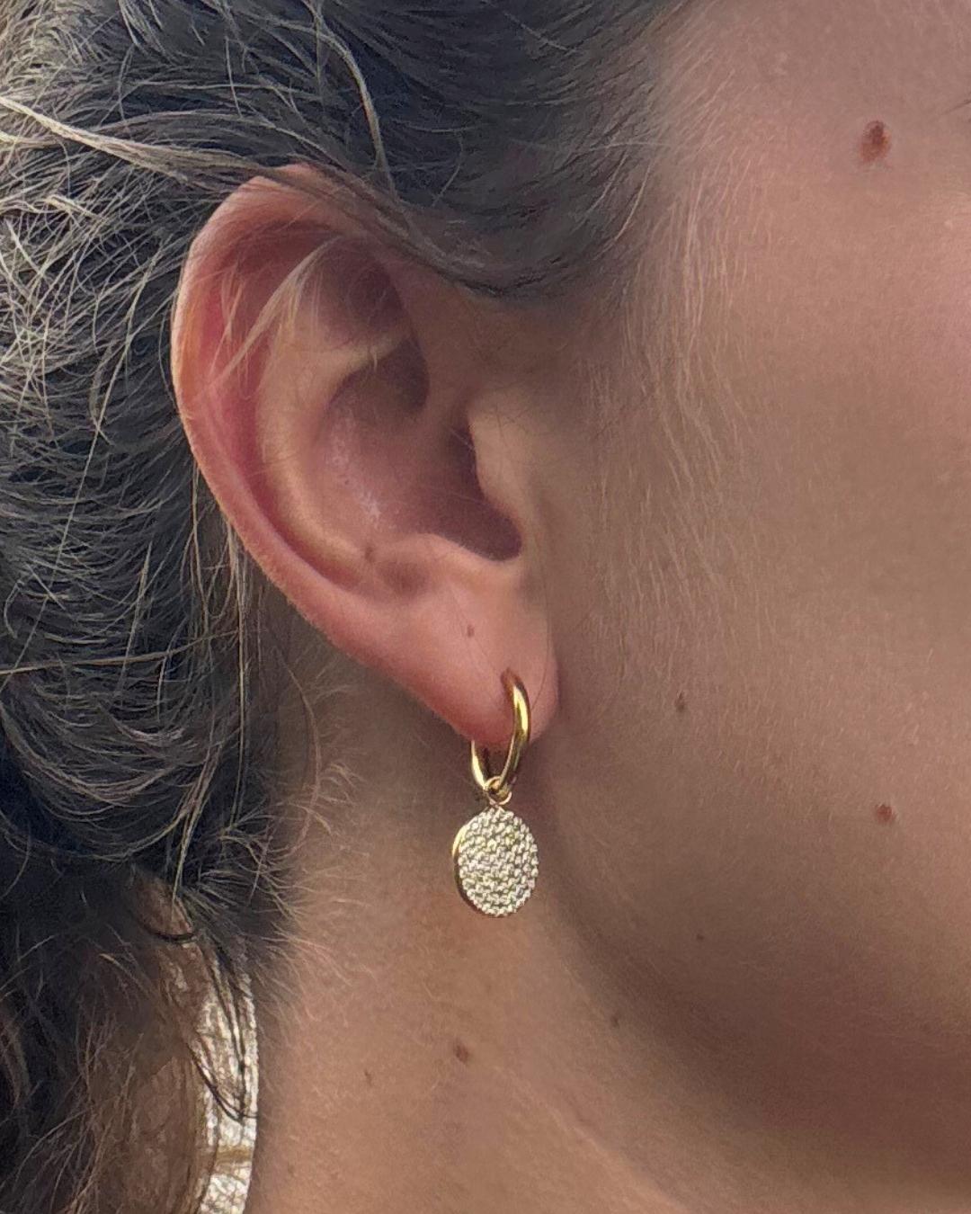 Solène - Boucles d'oreilles cercle strass