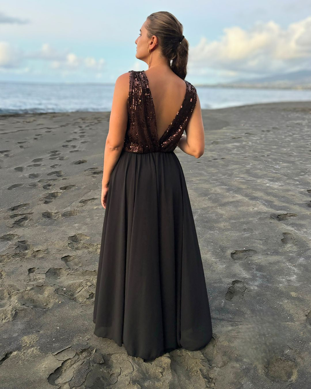 Calista - Robe longue bicolore