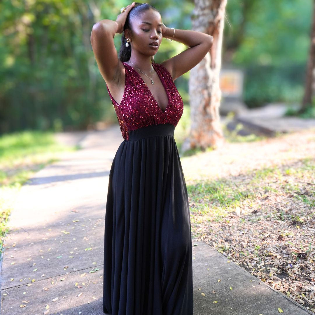Calista Rouge - Robe bicolore