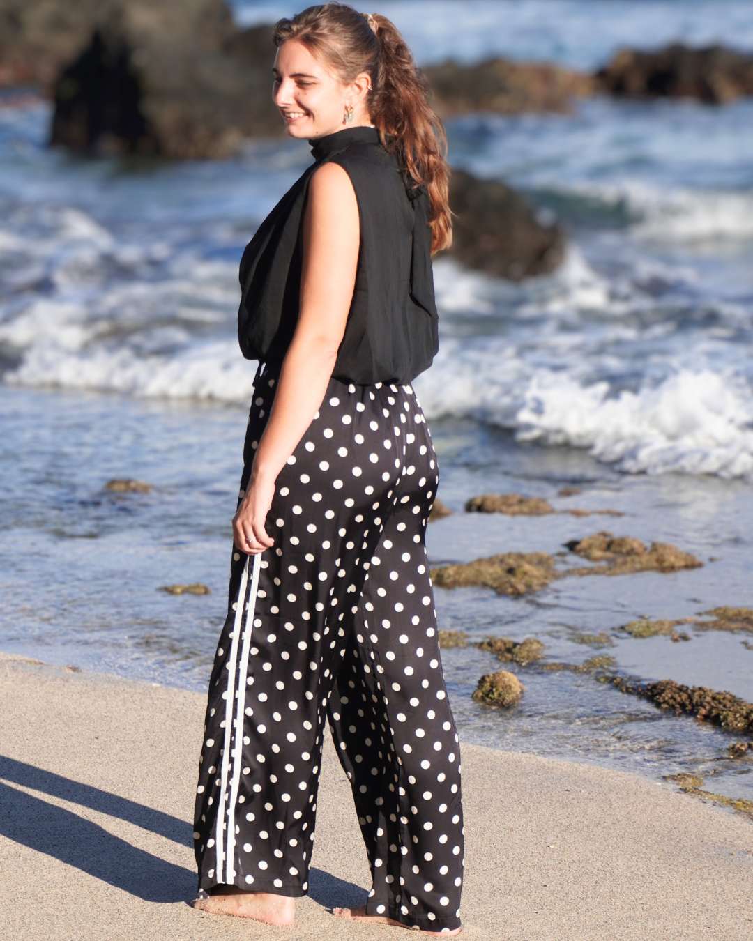 Chiara - Pantalon fluide à pois