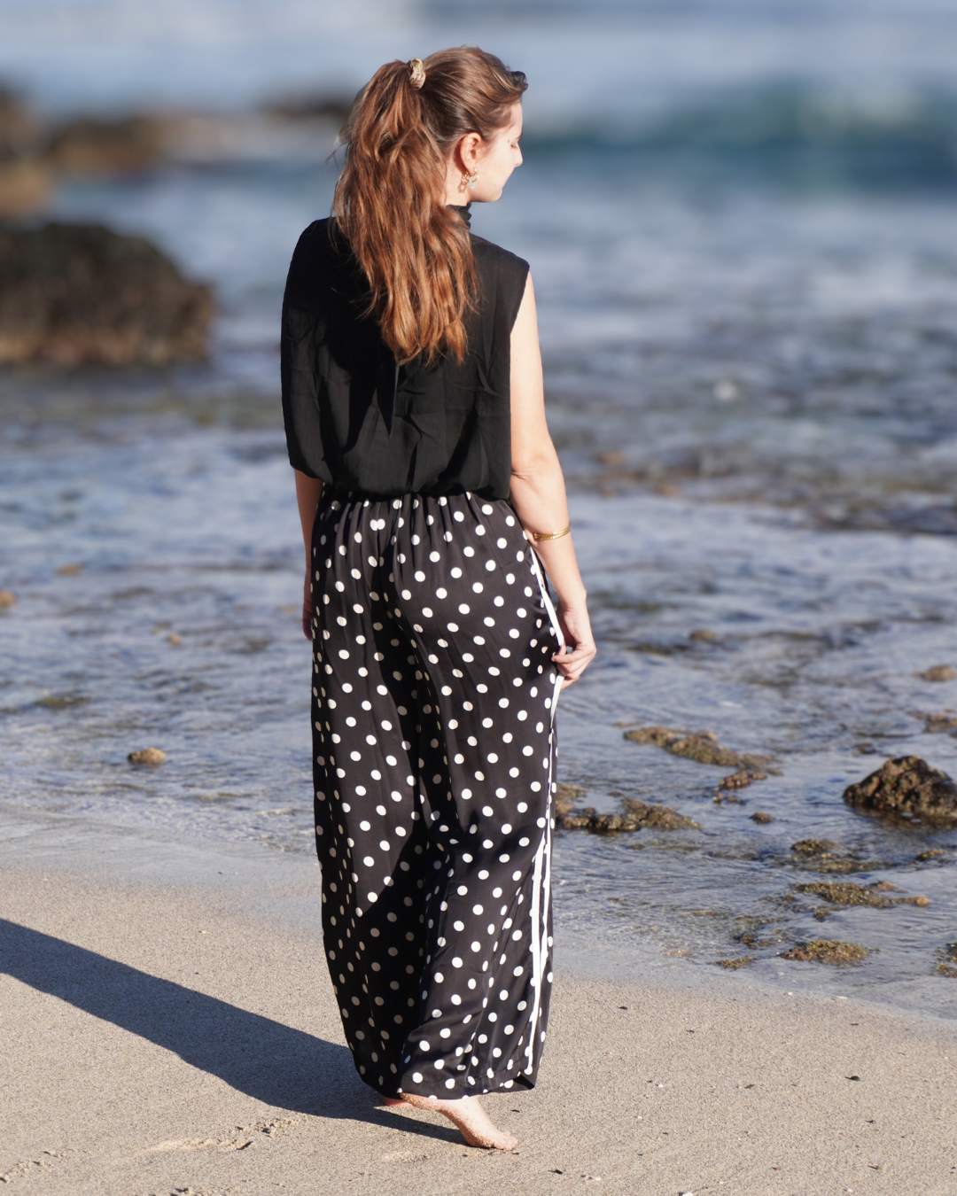 Chiara - Pantalon fluide à pois