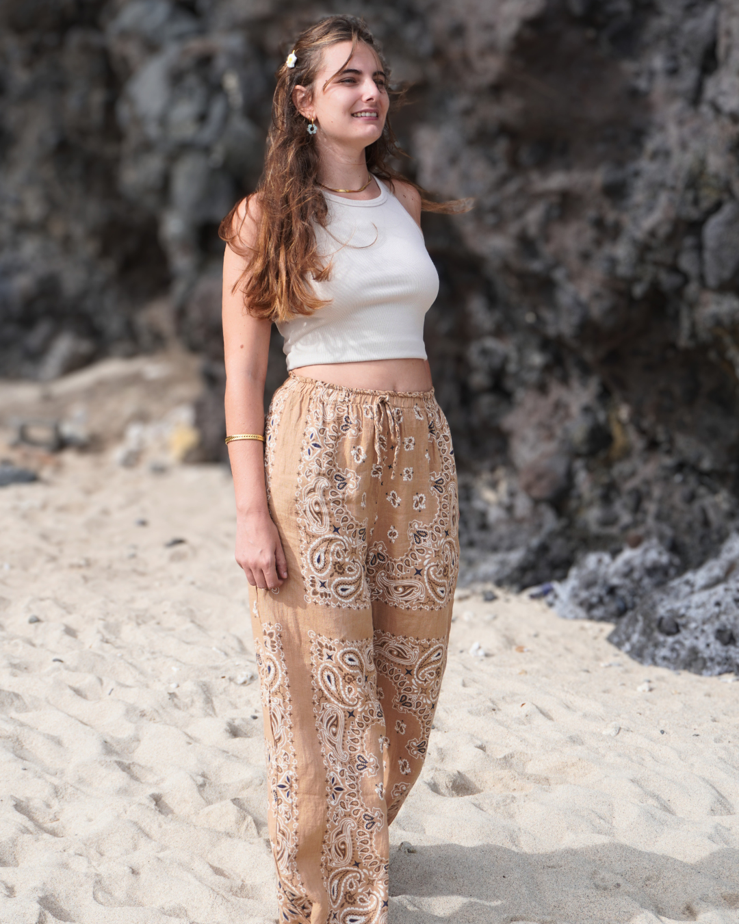 Dune - Pantalon bandana en lin