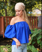 Alba Bleu - Top col bardot