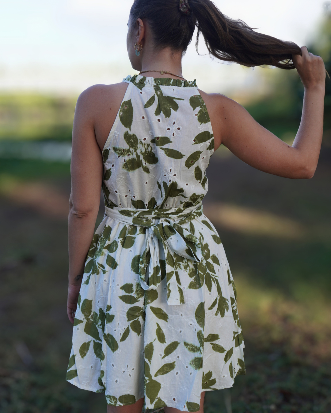 Anne - Robe imprimé feuillage