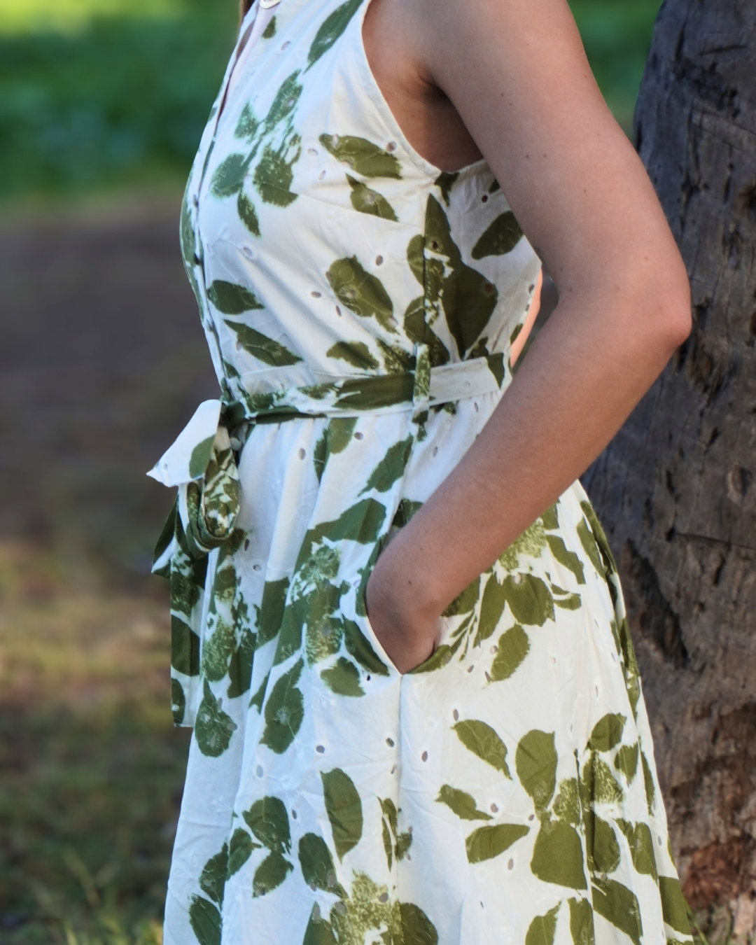 Anne - Robe imprimé feuillage