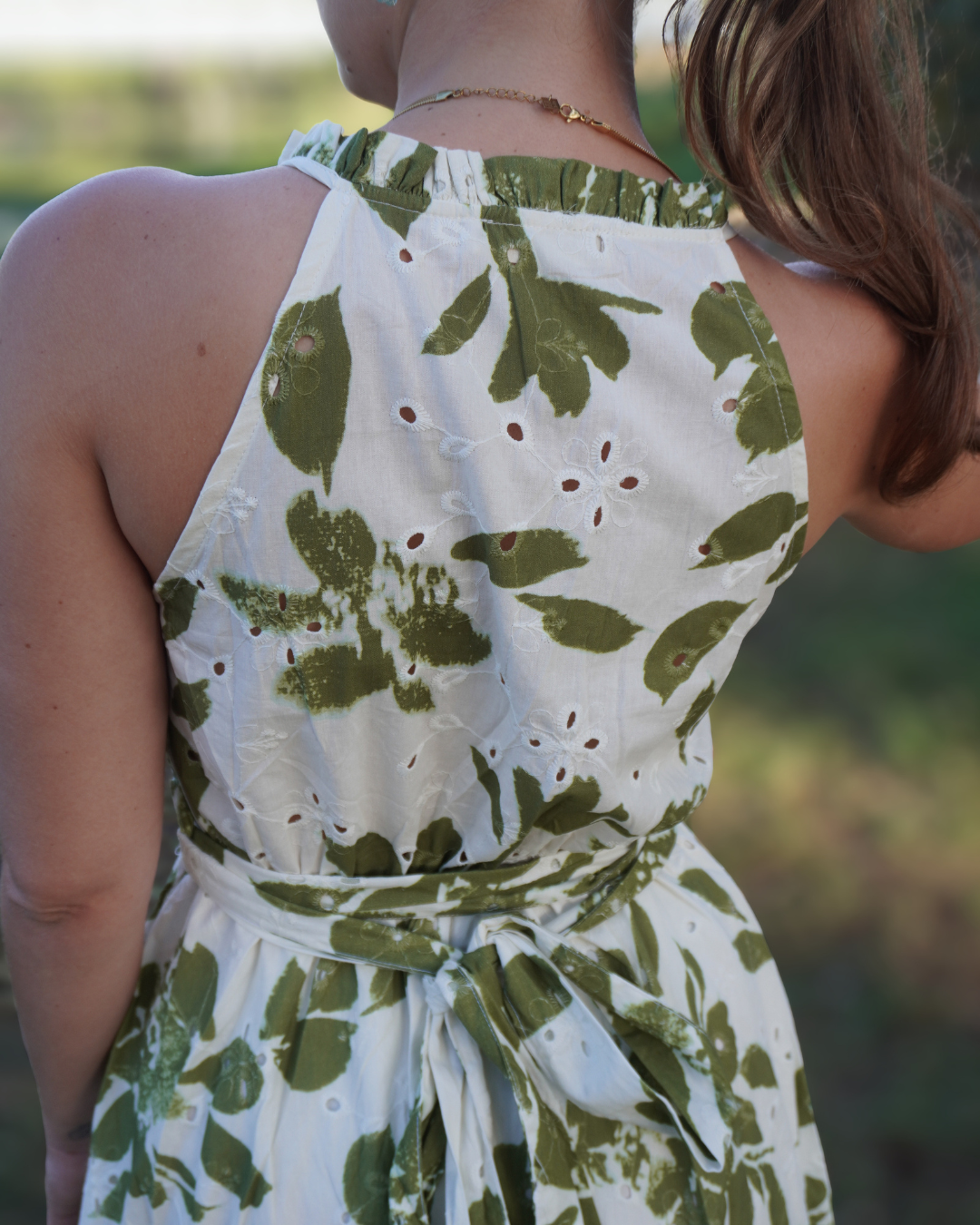 Anne - Robe imprimé feuillage