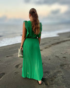 Siena - Robe longue plissée