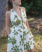 Anne - Robe imprimé feuillage