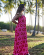 Théodora - Robe longue imprimé soleil