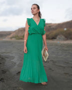 Siena - Robe longue plissée