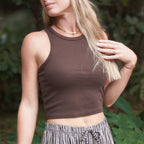 Mahé Brun Foncé - Top en coton
