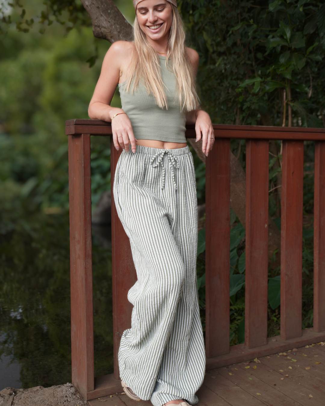 Soline Kaki - Pantalon