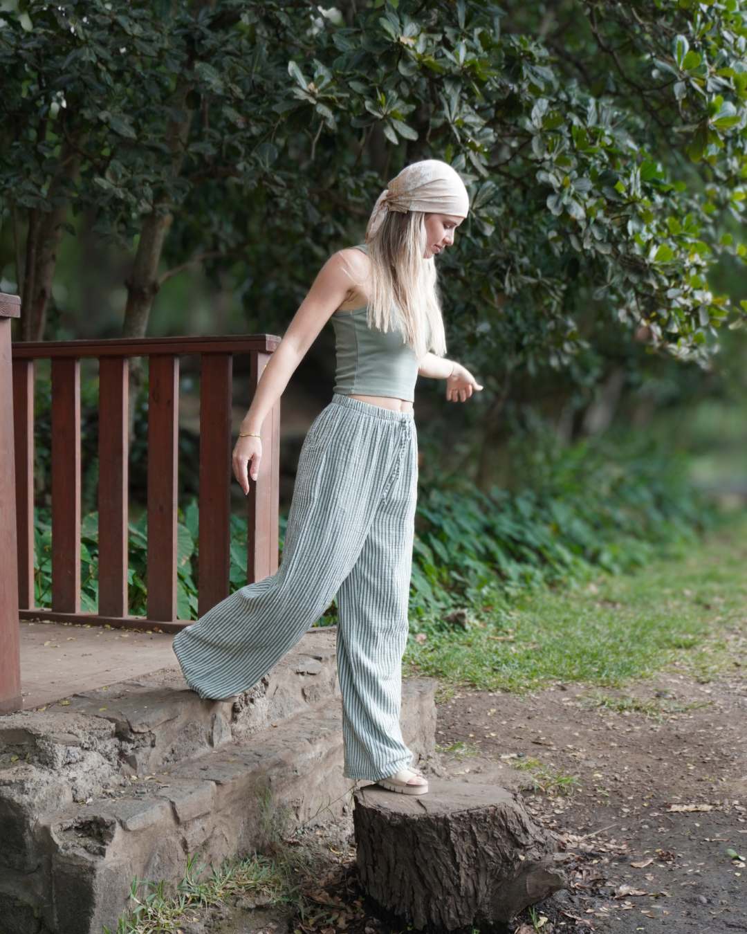 Soline Kaki - Pantalon