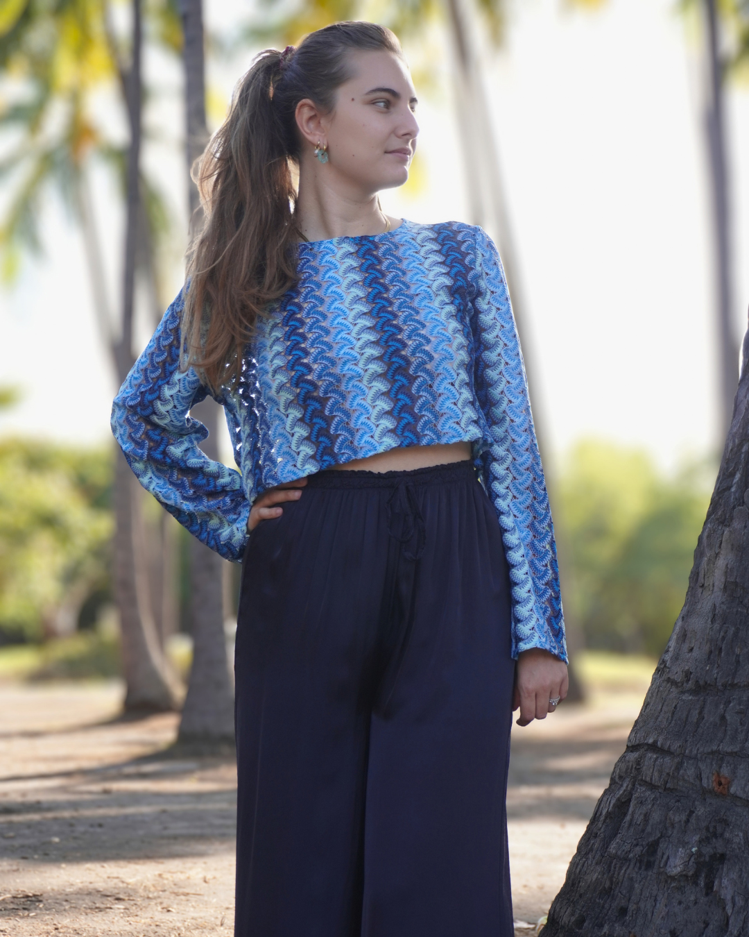 Tora - Top en crochet à manches longues