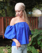 Alba Bleu - Top col bardot