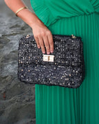 Yuna Noir- Sac bandoulière sequins