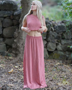 Loane Terracotta - Ensemble jupe/top