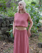 Loane Terracotta - Ensemble jupe/top