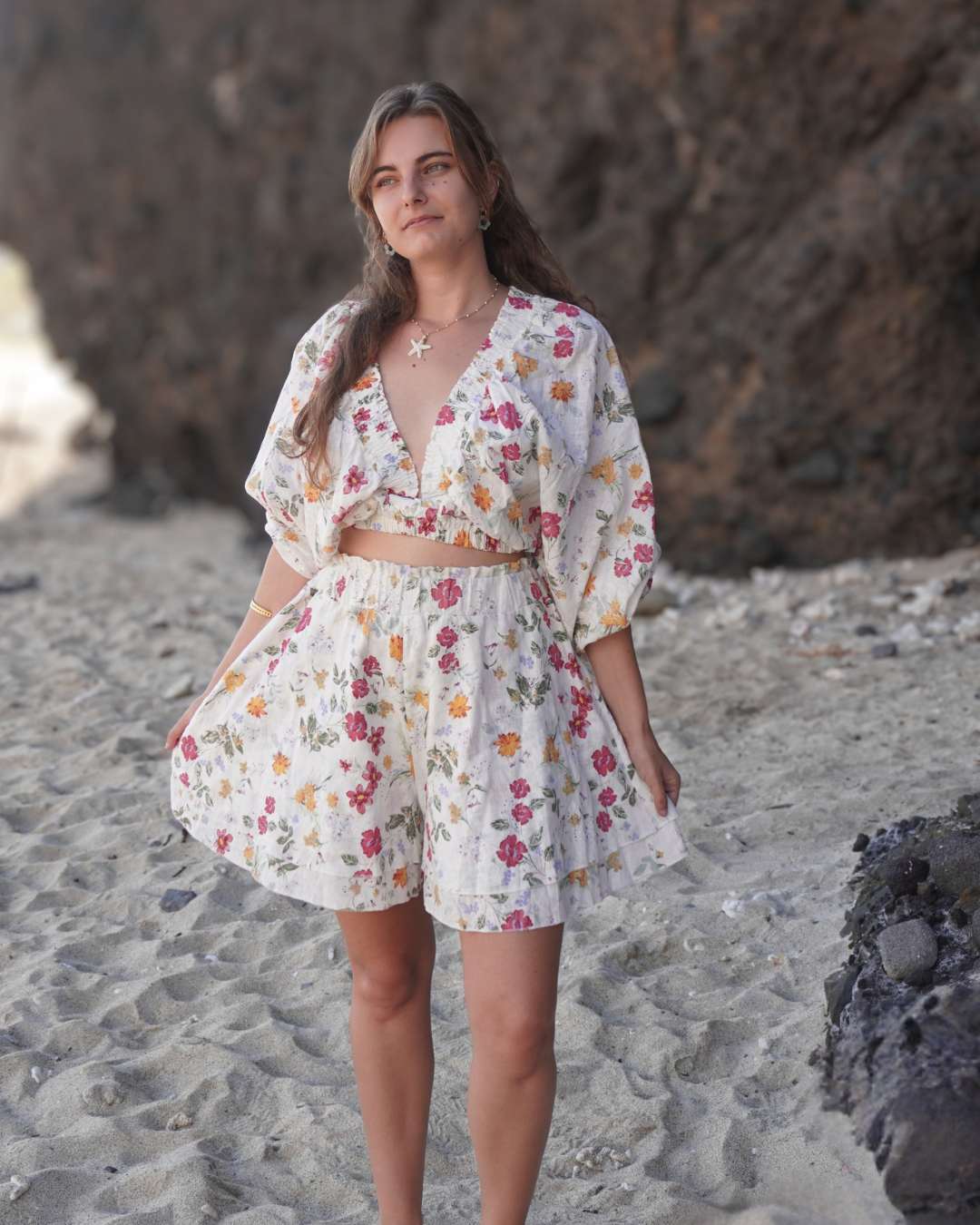 Maxine - Ensemble top et short en lin