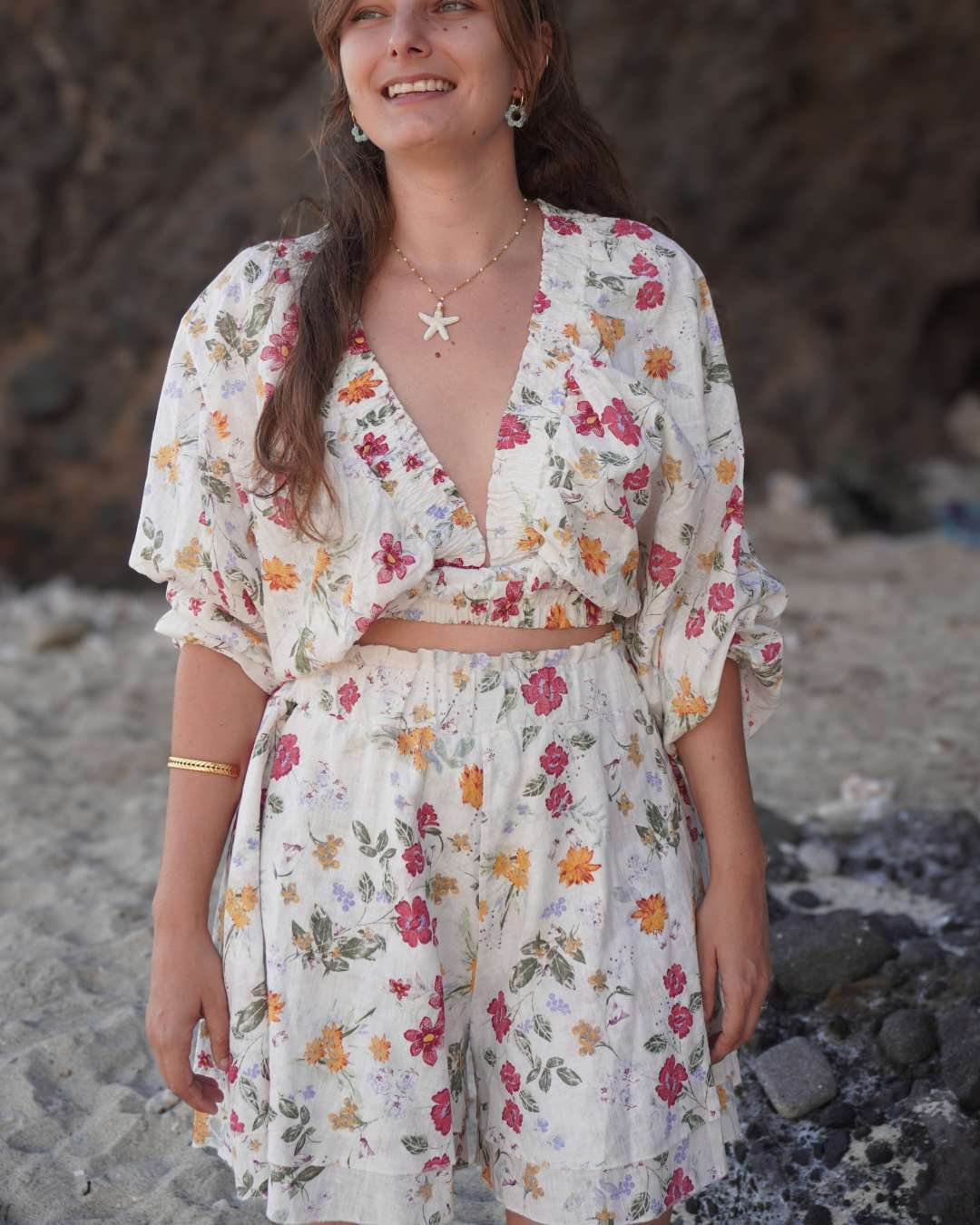 Maxine - Ensemble top et short en lin