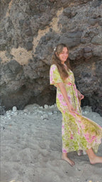 Moorea - Robe longue imprimé floral