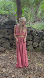Loane Terracotta - Ensemble jupe/top