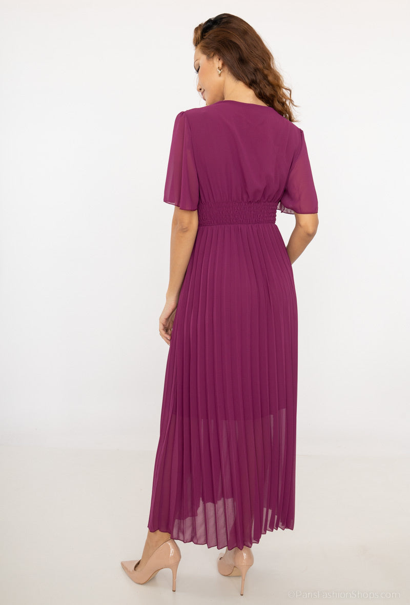 Aloé - Robe longue plissée