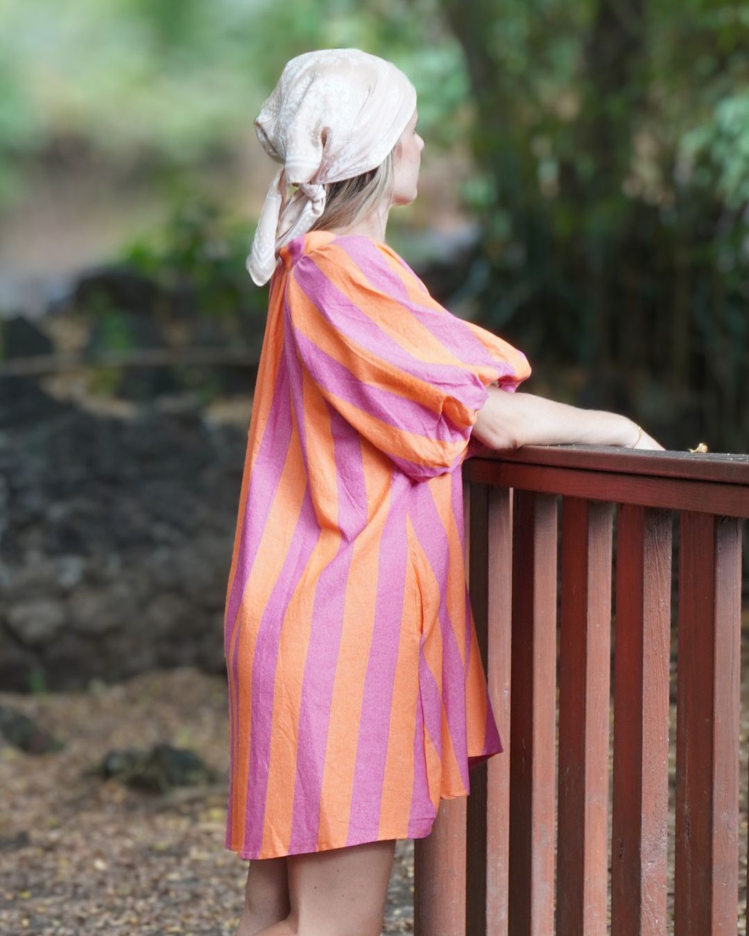 Iris - Robe courte à rayures