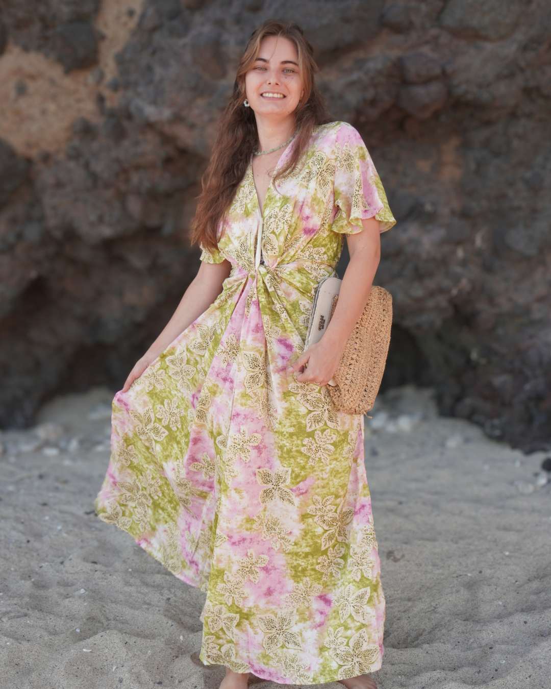 Moorea - Robe longue imprimé floral