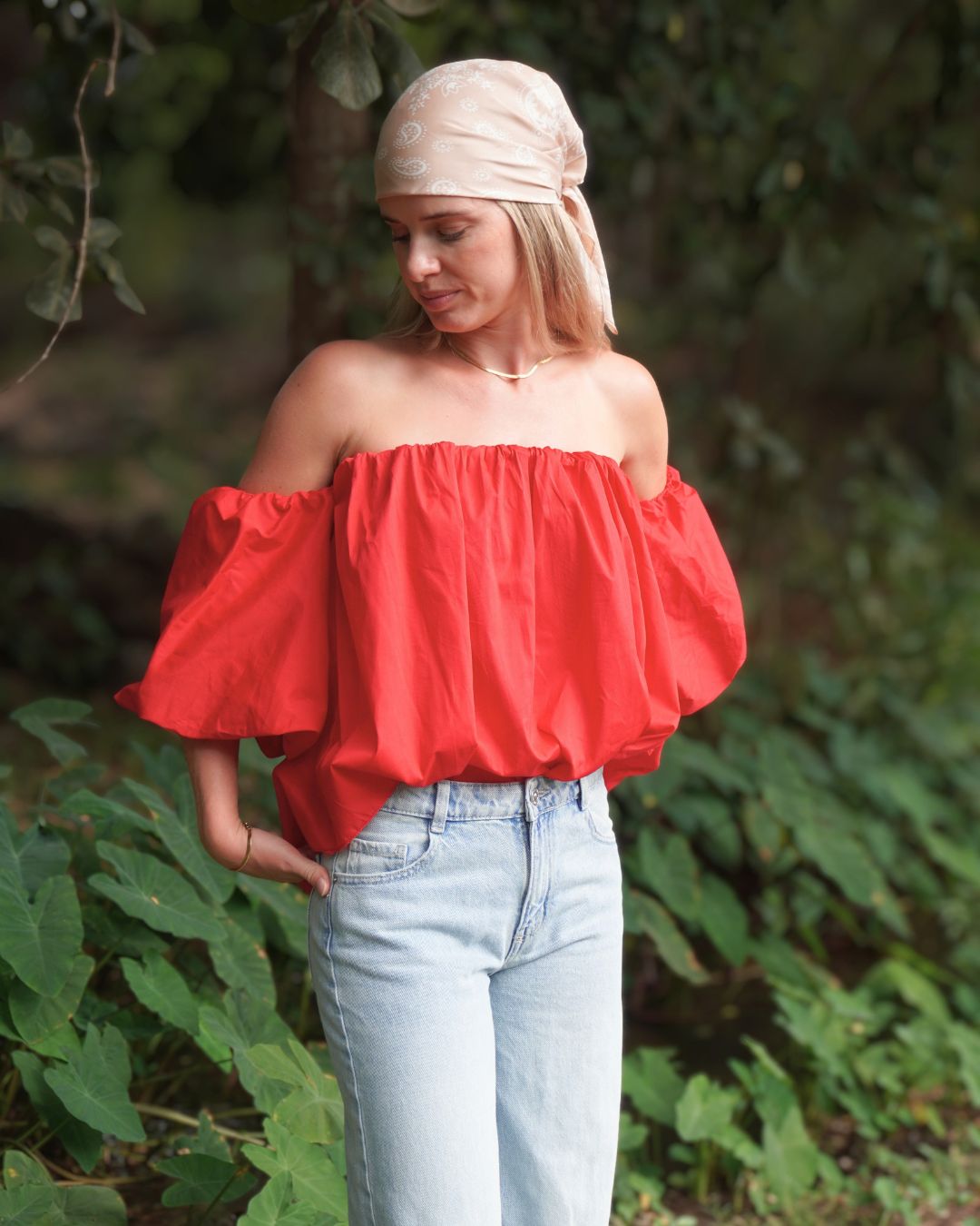 Alba Rouge - Top col bardot