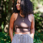 Mahé Brun Foncé - Top en coton
